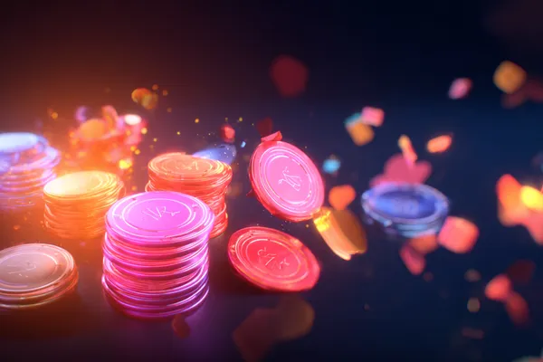 A stylish woman beside vibrant slot machines displaying glowing sevens, showcasing the variety of top slots at BDT3999.